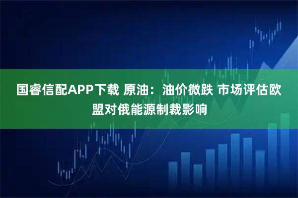 国睿信配APP下载 原油：油价微跌 市场评估欧盟对俄能源制裁影响